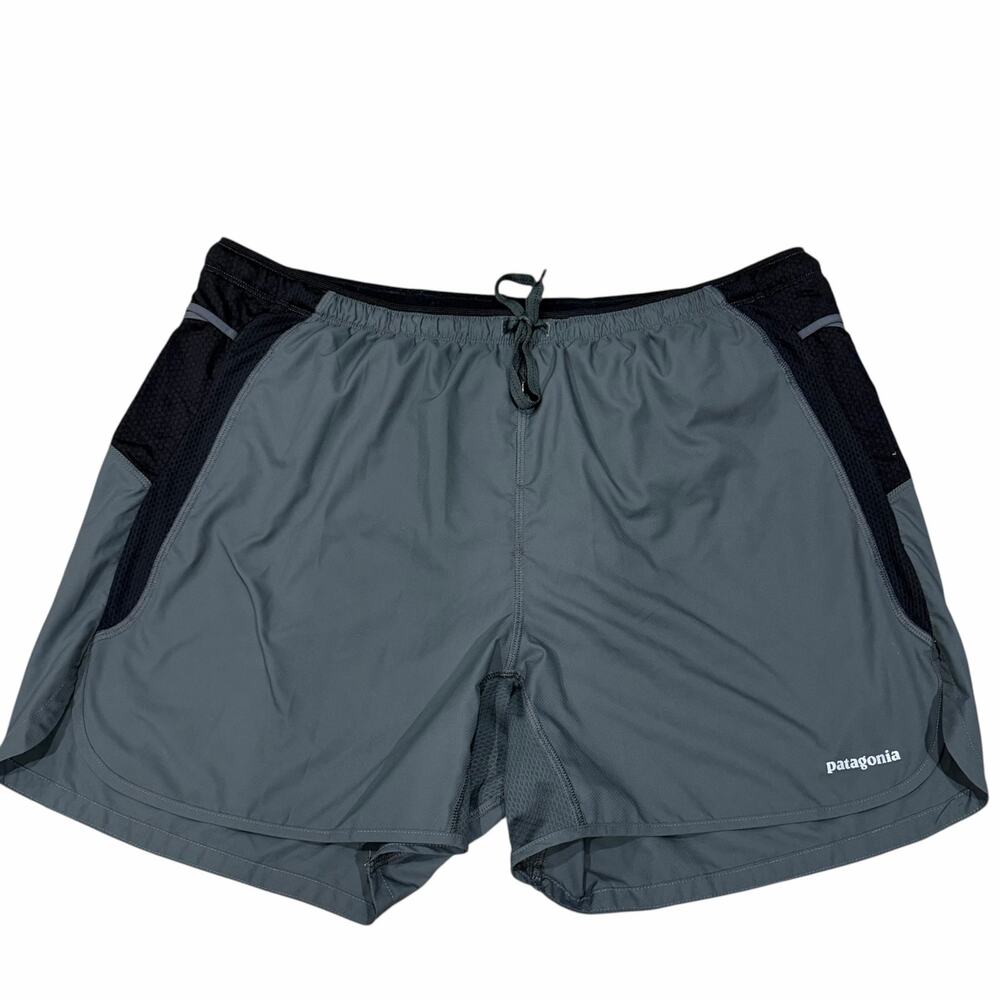 Patagonia Men's Strider Pro Running Shorts Dark Gray Black Lined XL 5" Inseam